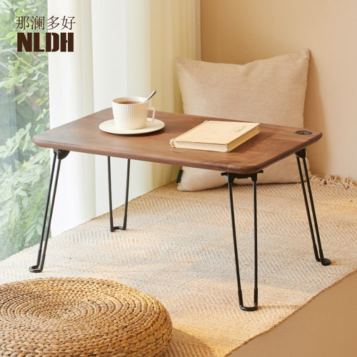 那澜多好胡桃木复古美式电脑桌