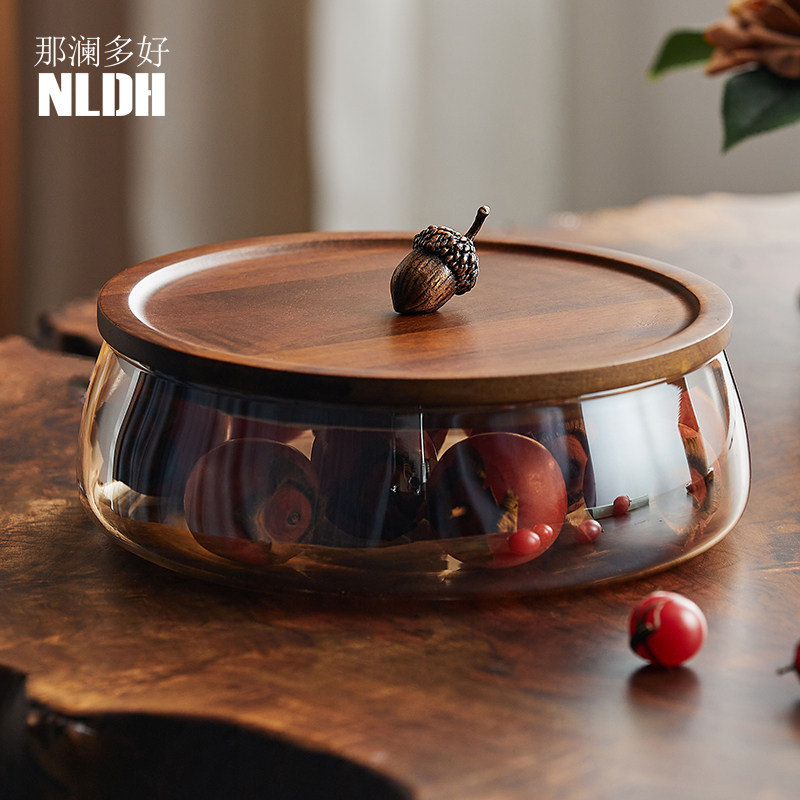 家用客厅茶几零食摆放盘干果点心收纳盒新年水果盘过年果盘糖果盒