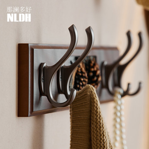 那澜多好木质免打孔挂钩