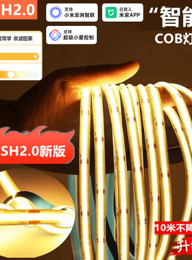 已接入米家APP智能cob灯带线形灯24V无极调光客厅家用悬浮顶灯带