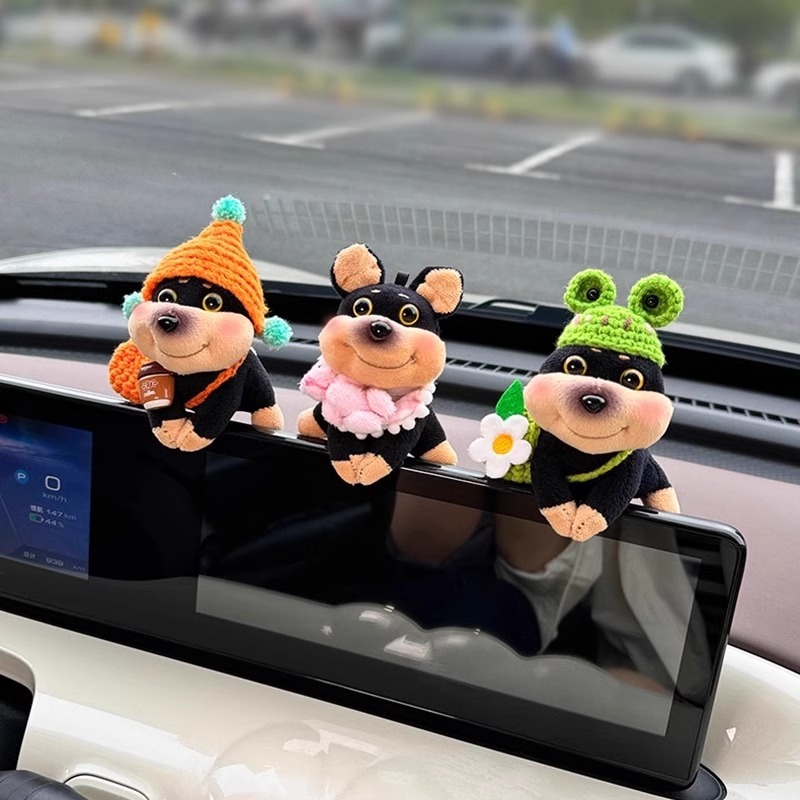 蜜蜂狗公仔玩偶車載擺件