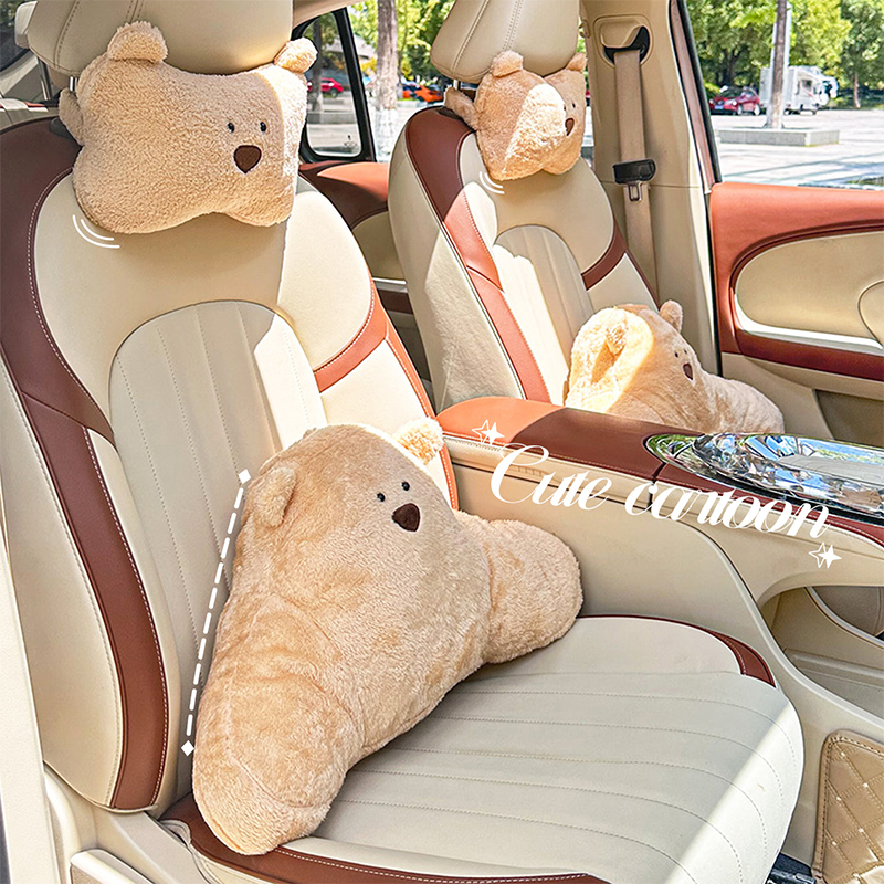 可爱小熊冬季毛绒头枕