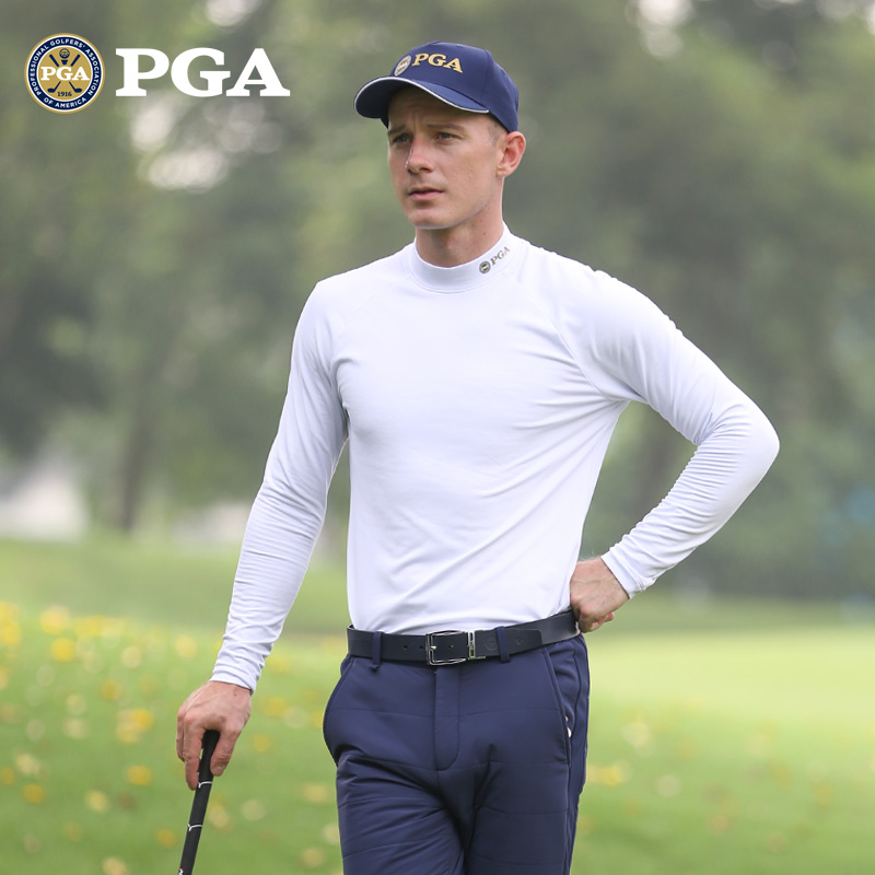 Mỹ PGA Golf Đáy Áo Sơ Mi Nam Dài Tay Quần Áo Quần Áo Nam Thu Đông Mờ Giữ Nhiệt Quần Lót