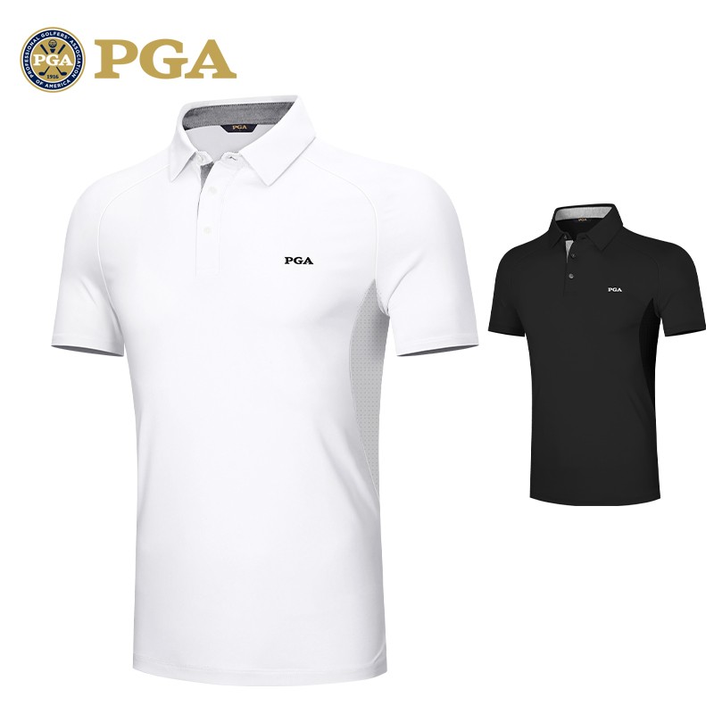 Mỹ PGA mùa hè quần áo golf nam ngắn tay thun thể thao thời trang hàng đầu nam