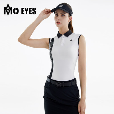 MO EYES魔眼高尔夫服装女装上衣包臀短裙子套装夏季T恤POLO衫背心