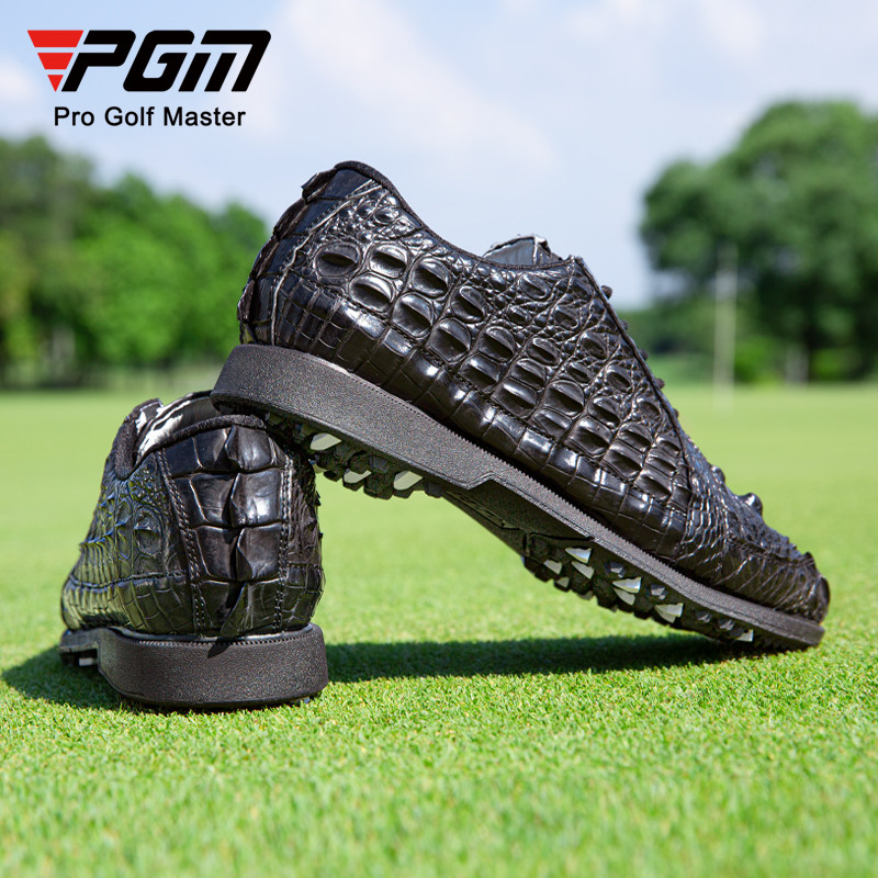 PGM 수입 악어가죽 골프화 남성화 고급 천연가죽 운동화 가죽 한 장으로 단 하나의 신발을 만든다