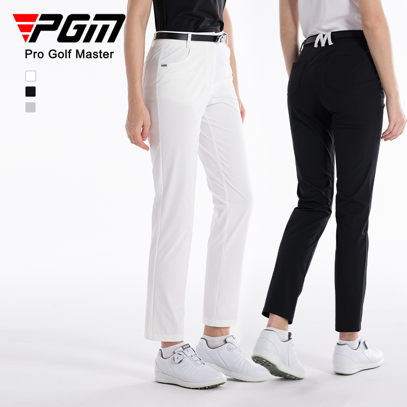 PGM高尔夫服装女装夏季运动女裤薄款休闲长裤速干透气裤子 显瘦高
