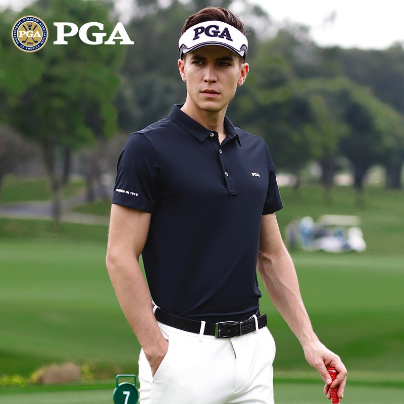 American PGA quần áo golf mới áo thun nam ngắn tay thoáng khí nhanh khô quần áo nam
