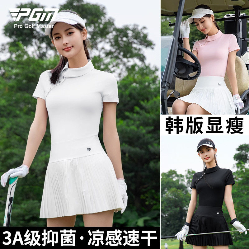 2026韩国高尔夫女装夏季女士服装短袖polo上衣网球女衣服短裙套装