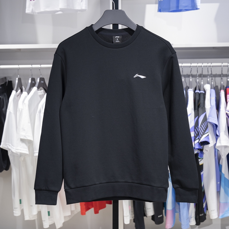 李宁男舒适简约百搭户外运动卫衣