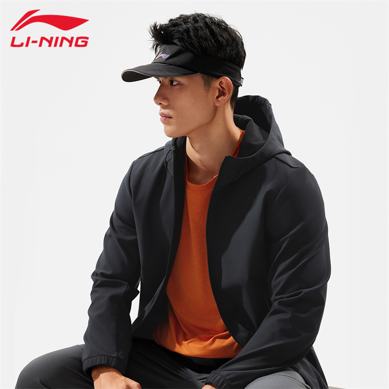 李宁男款加绒保暖舒适运动风衣