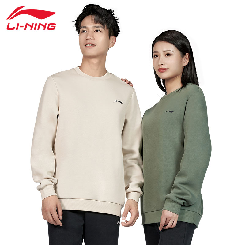 李宁男子圆领套头卫衣运动上衣