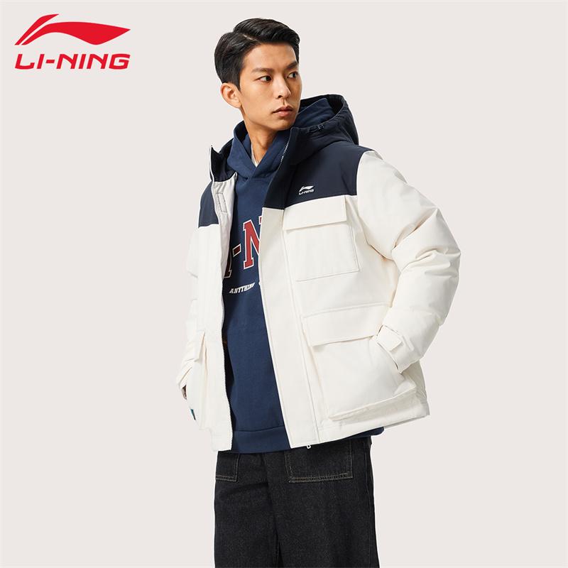 李宁短羽绒服男士冬款保暖防风