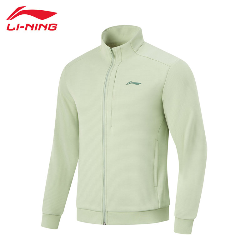 李宁男子健身开衫无帽卫衣休闲舒适舒适潮流休闲春秋外套AWDU395