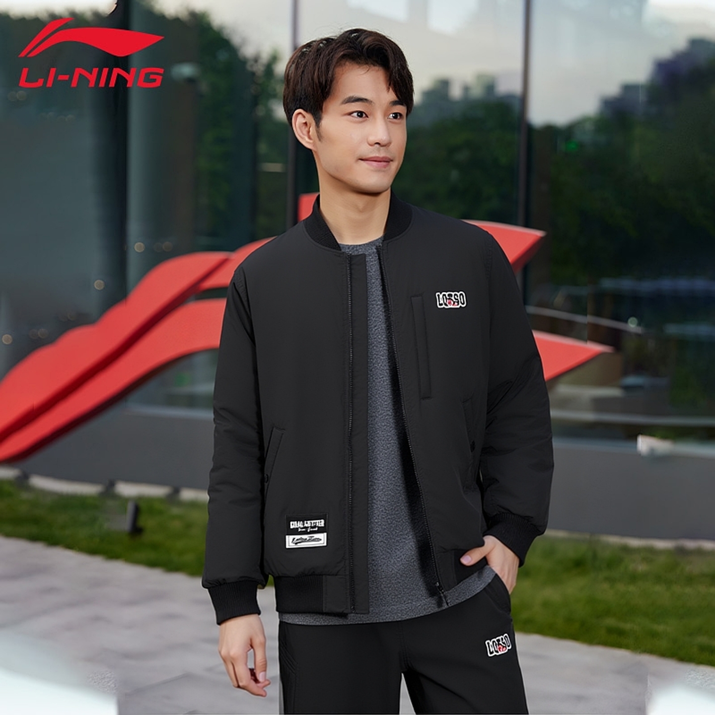 李宁羽绒服男冬季新款短款上衣