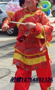 婚庆道具大花轿轿子媒婆服喜婆服装假发头套烟袋杆丑角服秀合服