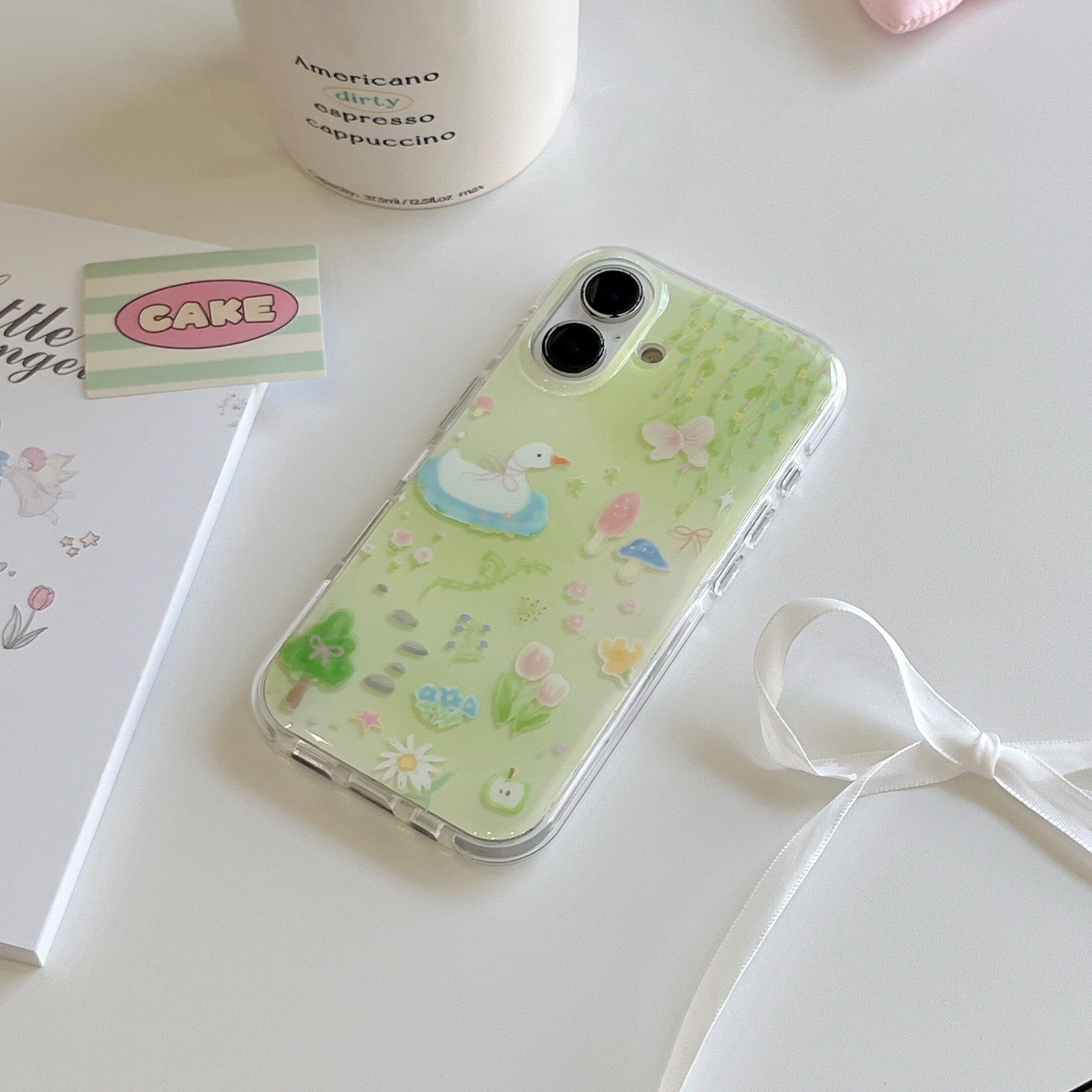 苹果16手机壳iPhone15promax新款13/14保护套16Promax硅胶防摔全包小众高级感夏季小清新绿色女软i