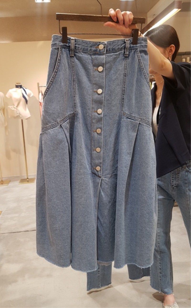 韩国东大门新款2021时尚复古减龄百搭牛仔半身裙牛仔洗水高腰裙子在类目 女装/女士精品, 半身裙中 - 来自Buy2taobao.com提供专业的淘宝代购服务