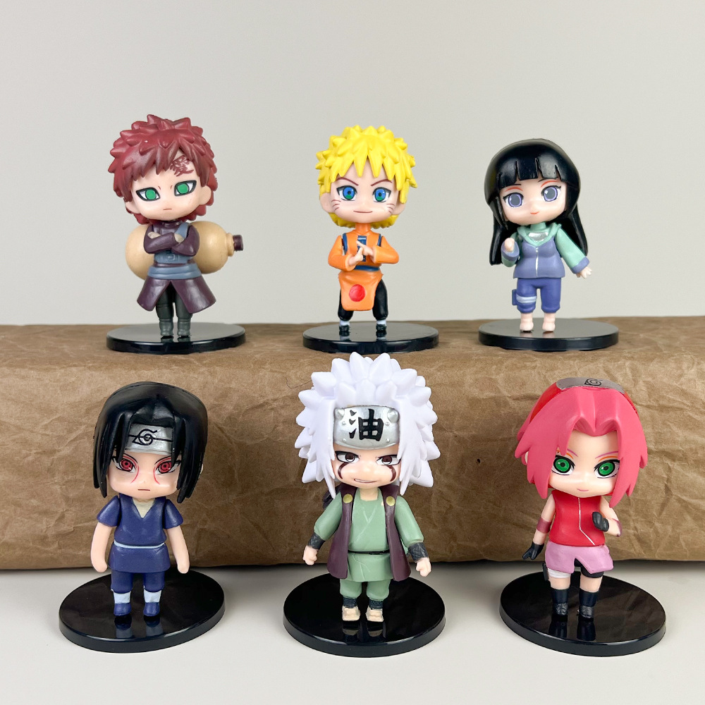 火影忍者Q版2代6款鸣人我爱罗小樱动漫手办公仔模型摆件潮玩周边