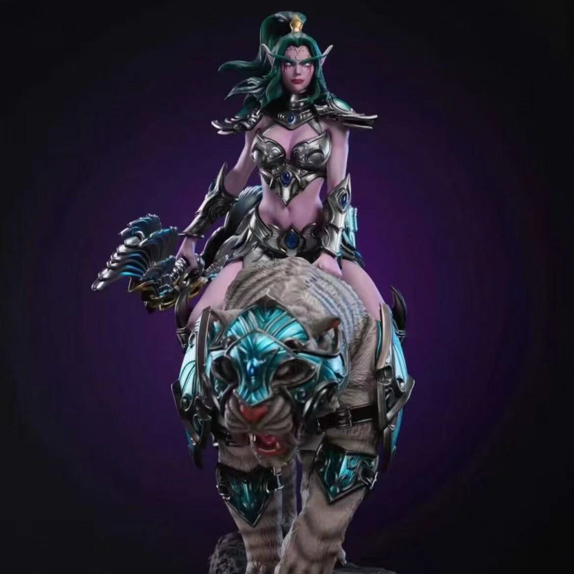 【全款】Monster WOW魔世界 暗夜精灵 女猎手GK手办雕像模型