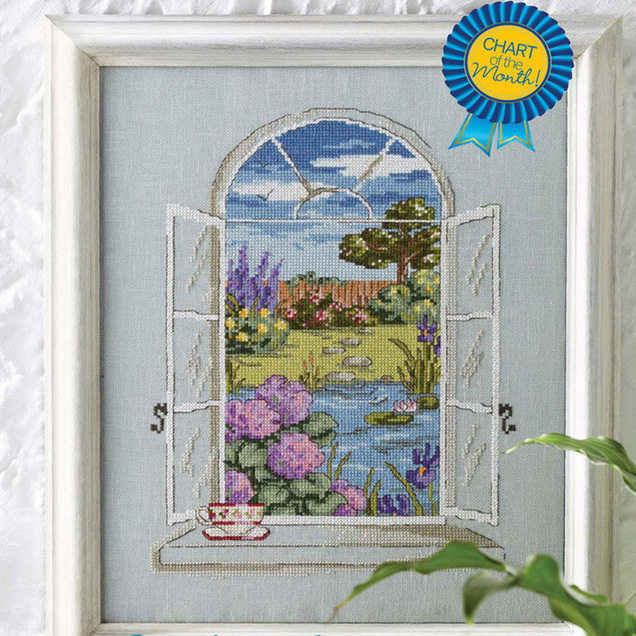 多金绣铺十字绣自配套件DMC/R线/ANC安卡线/精准印花A032窗口风景