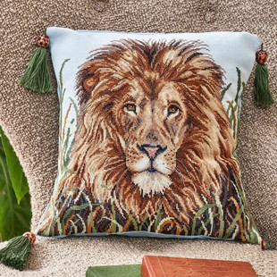 精准印花A063狮子 ANC安卡线 多金绣铺十字绣自配套件DMC R线