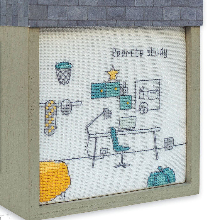 多金绣铺十字绣自配套件DMC/R线/ANC安卡线/精准印花A028书房