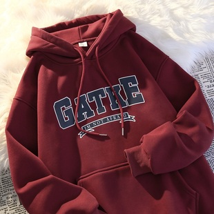 重磅100%纯棉连帽卫衣男秋冬加绒加厚美式宽松oversize外套上衣潮