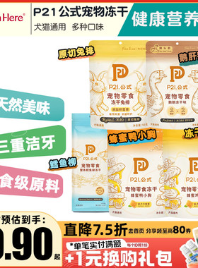 Pet Inn P21公式犬猫通用鸡鸭小胸冻干宠物洁齿磨牙棒祛除牙结石