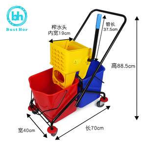 双桶包邮手压拖把桶家用榨水车挤水车拖地桶拖把车保洁清洁车
