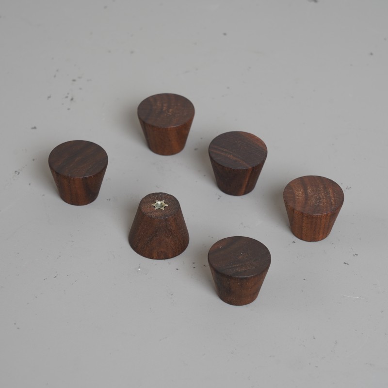 抽屉拉手原木实木衣柜门把手圆锥日式北欧简约柜子抽屉单孔小拉手