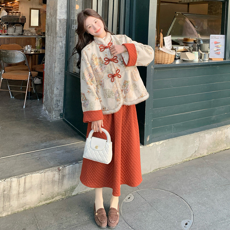 今年流行新中式国风套装裙女