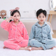 秋冬季 儿童法兰绒睡衣男童宝宝女孩加厚女童男孩珊瑚绒家居服套装