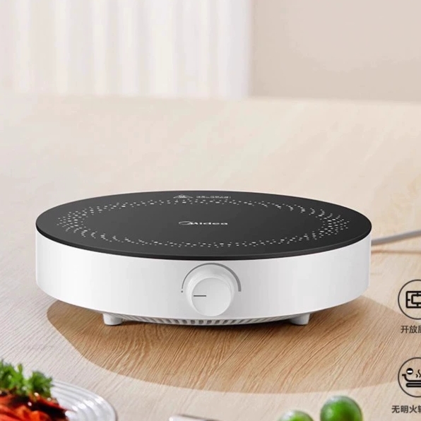 美的电磁炉家用2200W大功率电磁灶火锅爆炒新款迷你小圆炉电陶炉