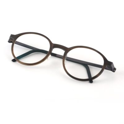 LINDBERG林德伯格眼镜架男复古圆框手工牛角纯钛镜框1828