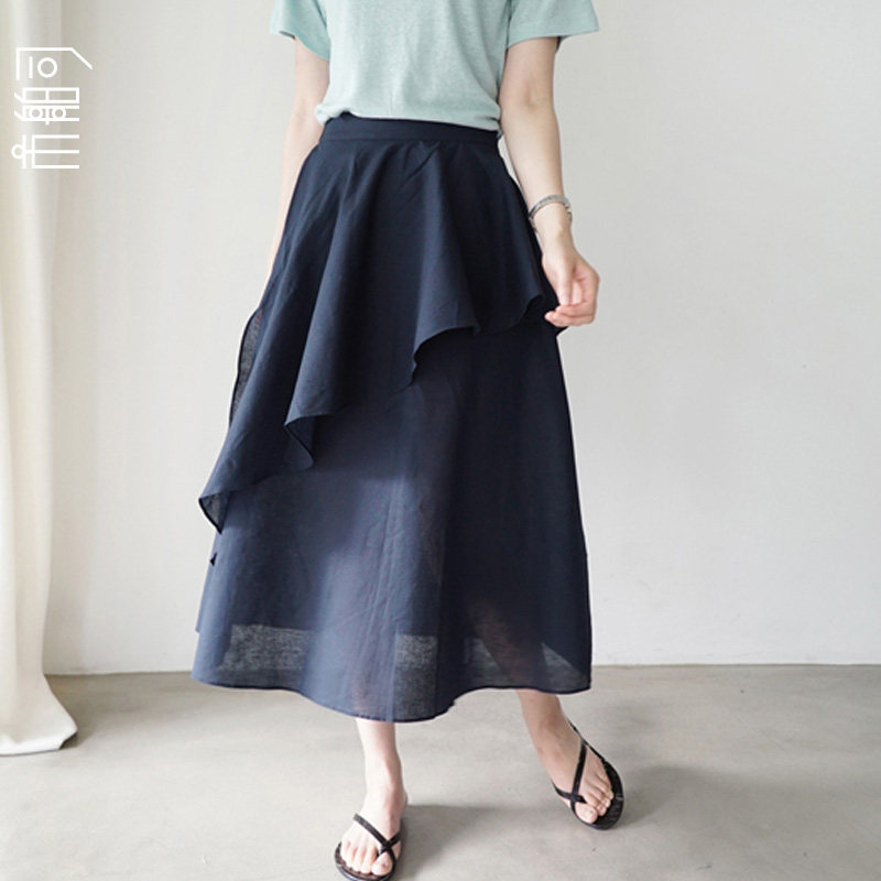 韩国 市舶司女装2019夏装新款高腰纯色中长款气质亚麻半身裙|ruв категории Женская одежда, юбка - от Buy2taobao.com для оказания профессиональной услуги покупки агента Taobao