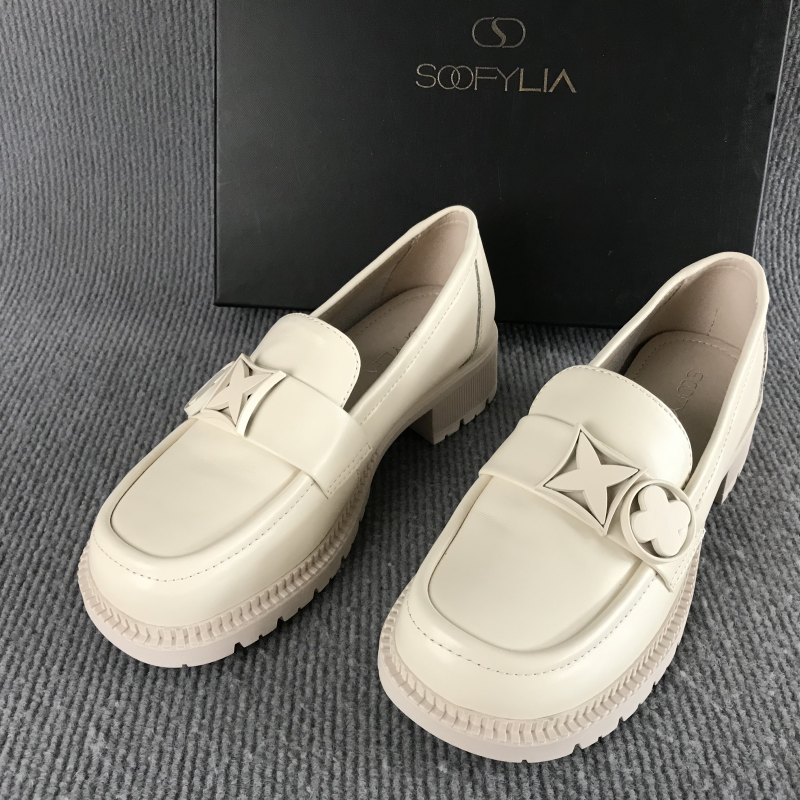 SOOFYLIA/姝菲断码撤柜春夏松糕厚底英伦风乐福鞋时尚百搭单鞋女