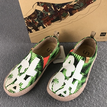 36码瑕疵女鞋uin彩绘旅行鞋托莱多1艺术涂鸦单鞋原创设计豆豆鞋秋