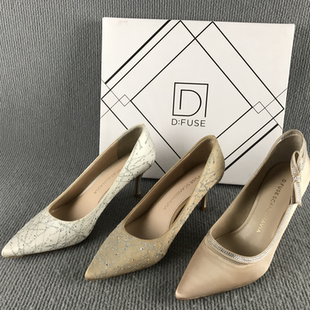 撤柜春夏淺口單鞋 D：Fuse 斷碼 洋氣優(yōu)雅百搭高跟鞋 迪芙斯瑕疵女鞋