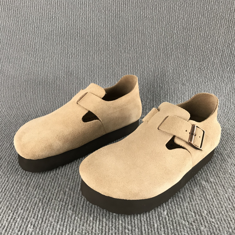 专柜品牌手工女鞋断码撤柜春夏厚底复古圆头玛丽珍单鞋真皮勃肯鞋