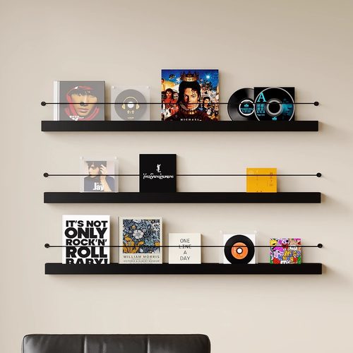 北欧铁艺书架报刊架一字壁挂