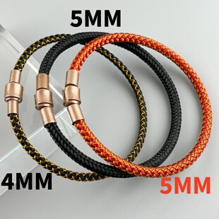 不绣钢丝绳手绳穿转运珠红绳XL手链适用于周生家串珠 5MM粗款