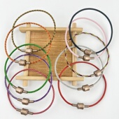 2mm细款 钢丝绳路路通防水手绳替换串珠手链DIY红绳半成品串转运珠