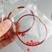 1.5mm螺丝扣手绳红绳防水钢丝绳手链穿小孔细款 转运珠编织绳男女