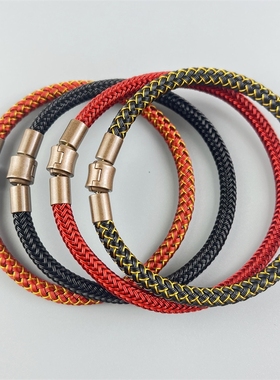 适用于周生家5毫米XL粗款不绣钢丝绳手绳穿转运珠红绳手链串珠