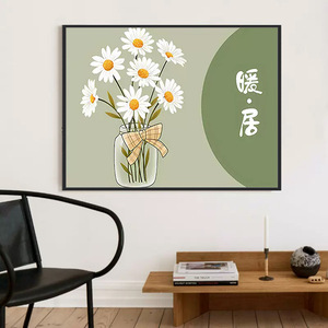 KS色系新款客餐厅卧室温馨挂画暖居手工自绣印花十字绣满贴钻石画
