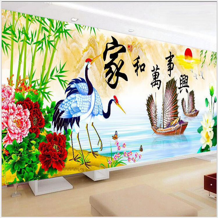 ks一帆风顺仙鹤十字绣