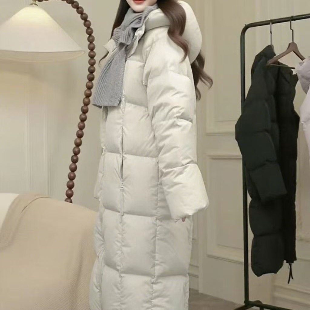 同款鹅绒长款羽绒服女2025新款过膝时尚加厚连帽冬季外套,女装/女士精品,羽绒服,淘宝优惠券,粉丝福利购,淘宝优惠卷