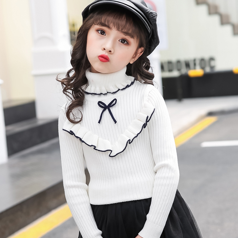 毛衣打底加绒高领针织衫棉中大童