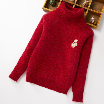 女童毛衣加绒加厚保暖